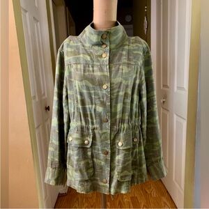 Caslon Linen Mix Camu Ligh Jacket Women’s M